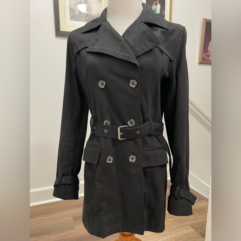 Vintage Navy Trench Coat size Medium